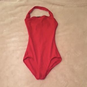 Capezio Red Halter Leotard